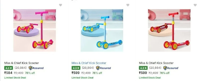 Upto 76% Off - Miss Chief Kids Scooters