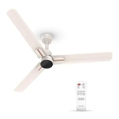 Polycab Wizzy Neo 1200mm 5-Star BLDC, Remote Ceiling fan for Living Room| 55% Energy Saving, 100% Copper, High Air Delivery, 6 Speed Setting at ₹2,699