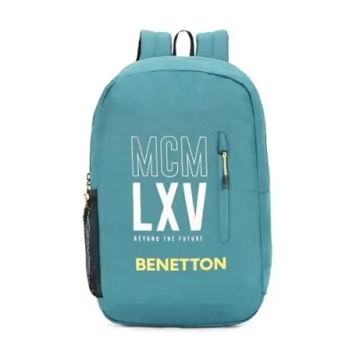 UNITED COLORS OF BENETTON Caspian Unisex Polyester 16L 2 Compartment Laptop Backpack - Bottle Green at ₹549