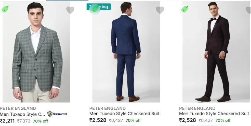 Upto 70% Off - Peter England Men's Readymade Suits