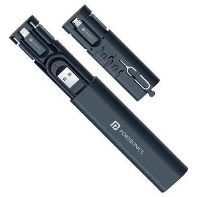 Portronics Snapcase 3 60W Multifunctional Fast Charging Data Cable Kit at ₹283