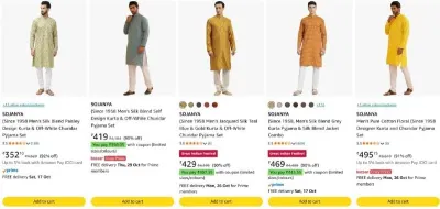 Upto 93% Off on Men's Kurta & Set