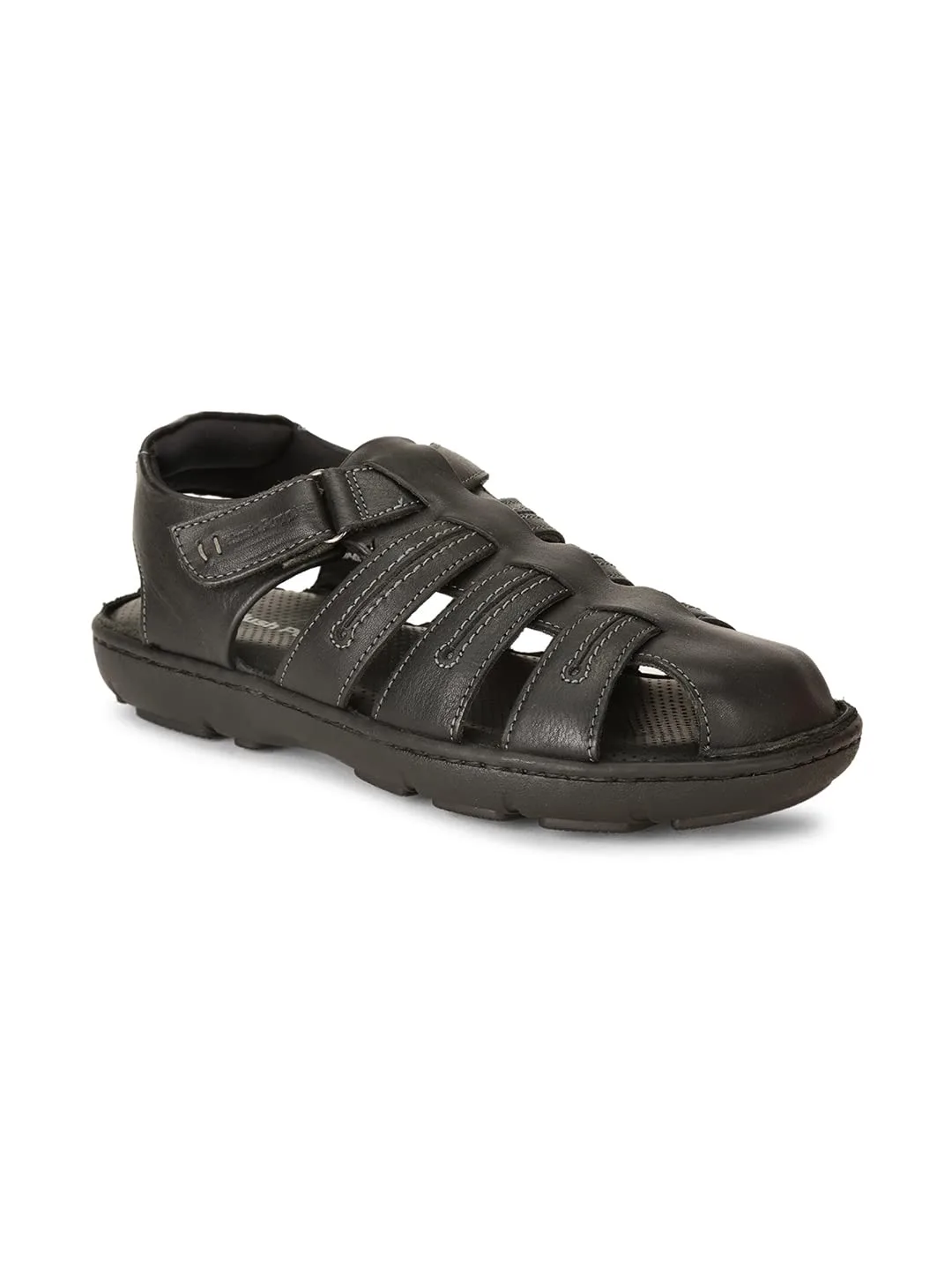 Hush Puppies Men's Black Fisherman Sandals At ₹ at ₹1,498