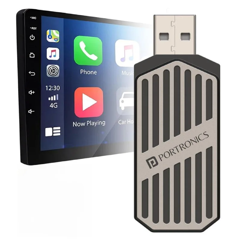 Portronics Tune, 2-in-1 Wireless Car Receiver, Converts Wired Auto Android & CarPlay at ₹1,395