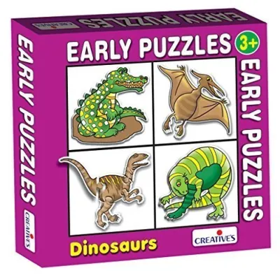 Creative's Early Puzzles Step 1 -Dinosaurs Puzzle | Educational Puzzles Game | Fun to Learn Game | Knowledge of Dinosaurs for 3 & Up Kids at ₹41