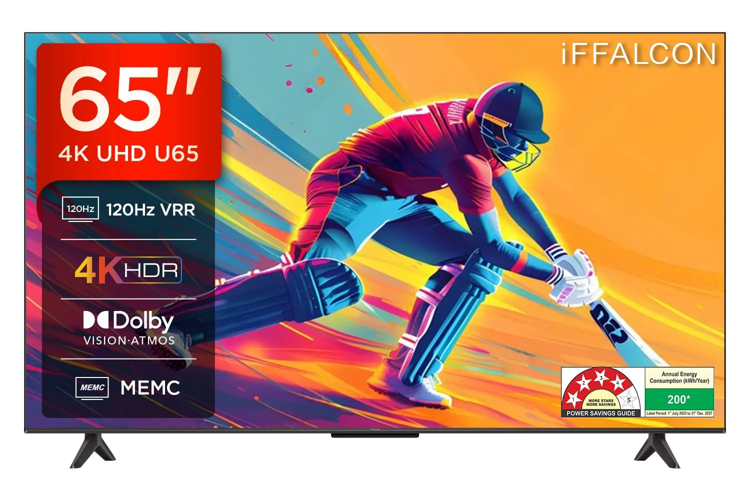 iFFALCON 164 cm (65 Inches) 4K UHD Smart LED Google TV at ₹34,749