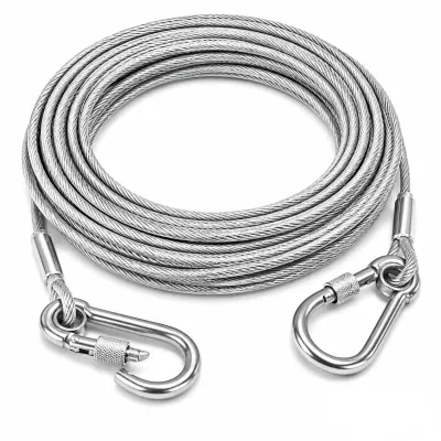 Stainless Steel Cloth Drying Wire With Hooks, 10 Meter at ₹199