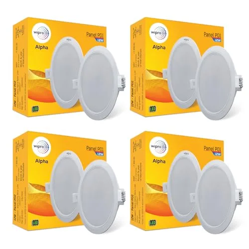 wipro 12w Alpha Downlight for Junction Box | Cool Day Pack of 4 at ₹756