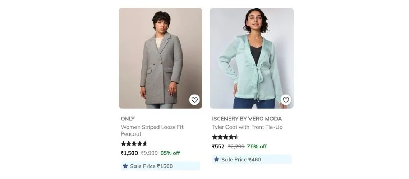 Upto 85% Off Vero Moda & ONLY Women's Clothing