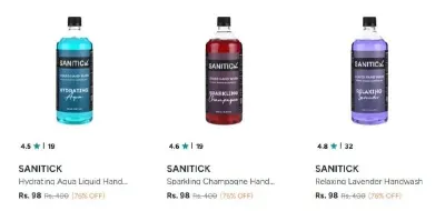 Liquid Handwash- 1000 ml at ₹98