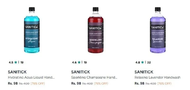 Liquid Handwash- 1000 ml at ₹98