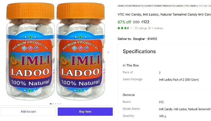 Imli Candy (2 x 150 g) at ₹122