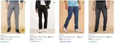 Levi's & Wrogn Jeans at ₹599