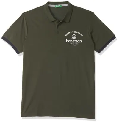 United Colors of Benetton Men's Solid Regular Fit Polo Shirt at ₹479