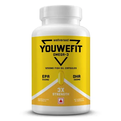 YouwWeFit Triple Strength Omega 3 – Heart & Joint Support At ₹ at ₹509