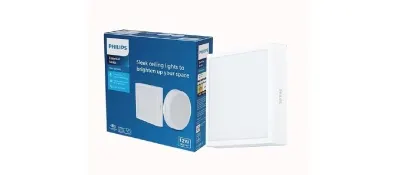 Philips 12 Watt Square Slim Surface Ceiling Light (Pack of 1) at ₹572