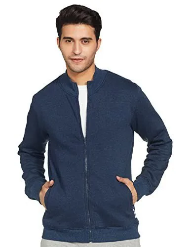Symbol Men Cotton Blend High Neck Zipper Sweatshirt (Available in Plus Sizes) at ₹599
