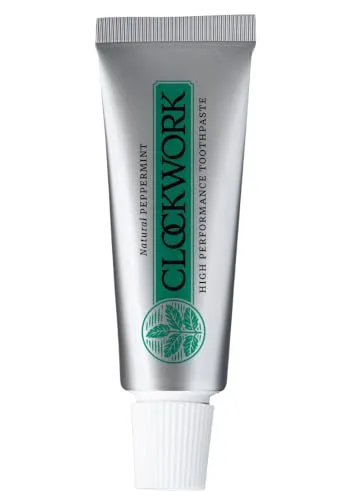 Clockwork Natural Peppermint Toothpaste, Travel Size 8g | Nano Hydroxyapatite (nHAp) | Fluoride Free, SLS Free, Vegan at ₹1