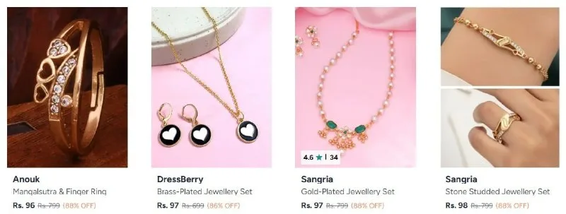 Women's Jewellery Set 'Start at ₹89