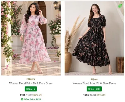Upto 90% Off On Women's Dresses