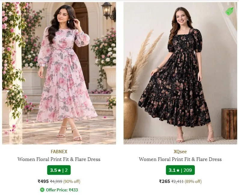 Upto 90% Off On Women's Dresses