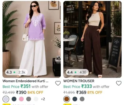 Myntra Fashion Steals under ₹499