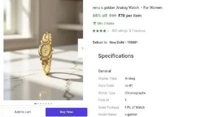 Analog Watch For Women at ₹78