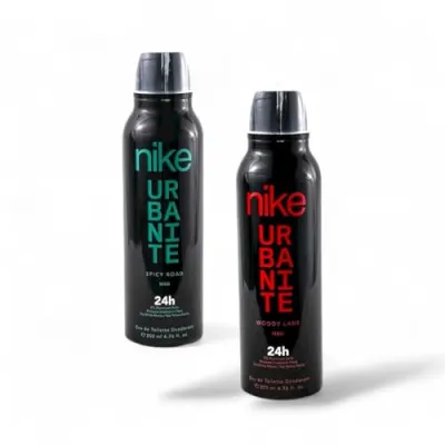 Nike Urbanite Deodorant for Men, Spicy Road & Woody Lane, Pack of 2 x 200ml | Long-Lasting Fresh Scent at ₹292
