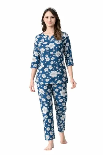 Ichaa Rayon Women Night Suit Set at ₹368