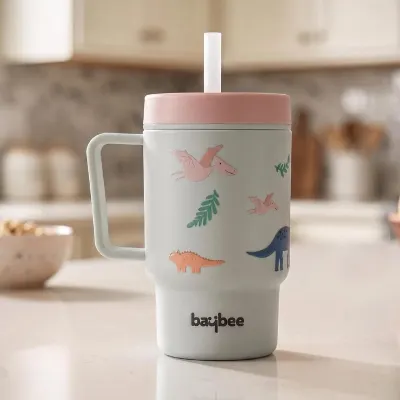 BAYBEE Leak-Proof Sipper Bottle for Toddlers | BPA-Free Tritan Sipper Bottle with Straw for Babies with Double-Wall Insulation at ₹469