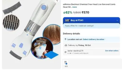 Adhiniva Electric Head Lice Removal Comb at ₹570