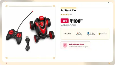 Rc Stunt Car at ₹100