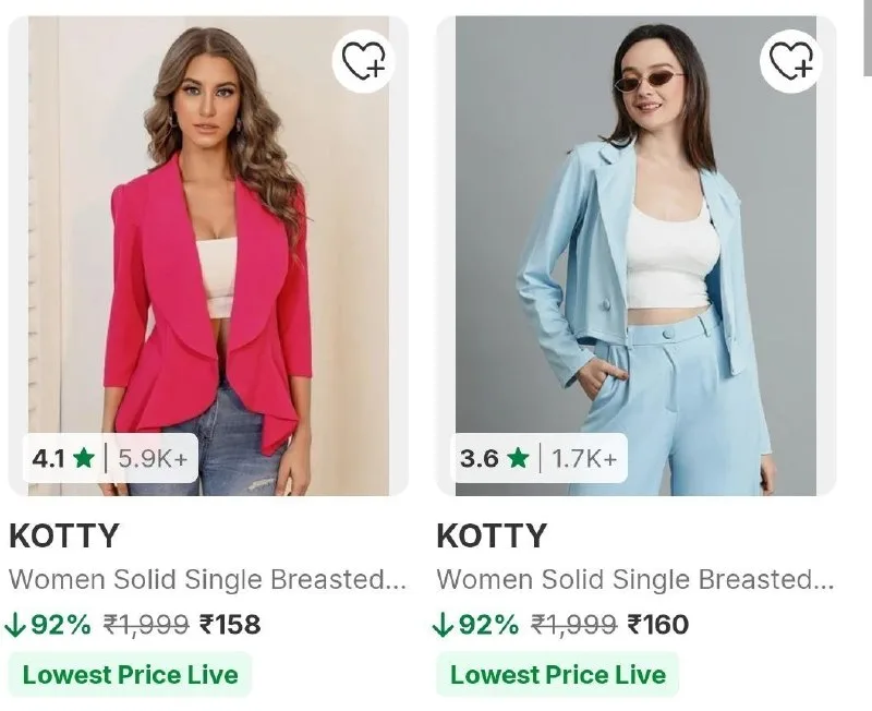 Women's Readymade Blazers from ₹146