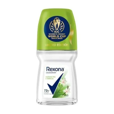 Rexona Matcha Tea & Vanilla Antiperspirant Roll-On | for Women | 12-HSA & Glycerin| 72H Odour Protection* | Limited Edition Pack - ICC Women at ₹77