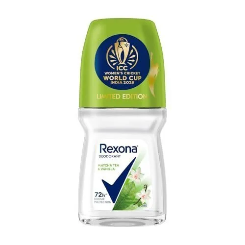 Rexona Matcha Tea & Vanilla Antiperspirant Roll-On | for Women | 12-HSA & Glycerin| 72H Odour Protection* | Limited Edition Pack - ICC Women at ₹77