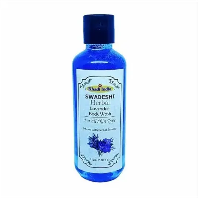 Khadi 100% Herbal & Natural Lavender Body Wash | Gentle & Nourishing Shower Gel for All Skin Types | Sulfate & Paraben Free | 210ml at ₹87