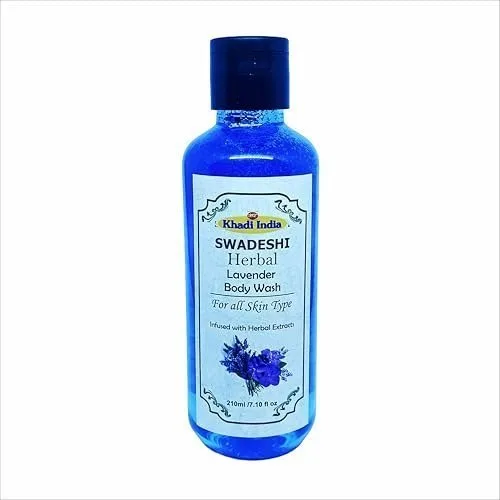 Khadi 100% Herbal & Natural Lavender Body Wash | Gentle & Nourishing Shower Gel for All Skin Types | Sulfate & Paraben Free | 210ml at ₹87