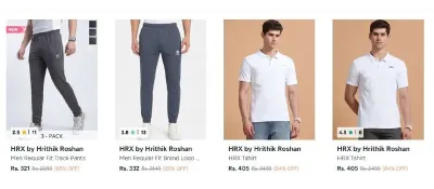 Upto 87% Off On HRX Clothing