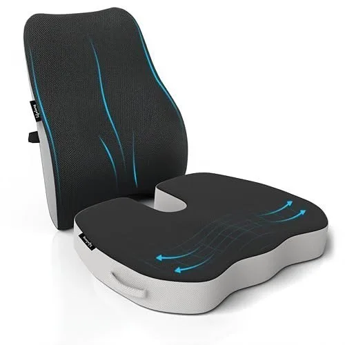 Lifelong Backrest & Seat Cushion Combo for Pain Relief | Hig at ₹1,299