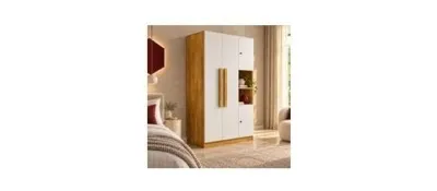 Bniture Wooden Almirah 4 Door Wardrobe at ₹15,355