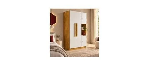 Bniture Wooden Almirah 4 Door Wardrobe at ₹15,355