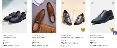 Min. 70% Off - Louis Stitch Men's Footwear