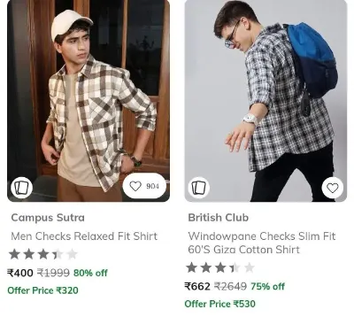 The bear house , Campus sutra & British club Min 75%, The Indian garage Flat 80%