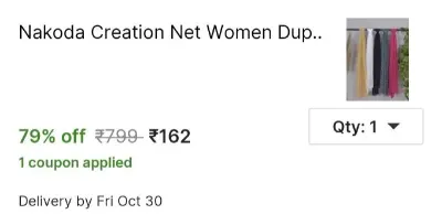 Pack of 5 Dupatta at ₹162