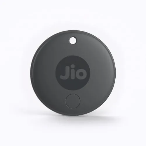 JioTag (2nd Generation) (Grey) - Android or iOS Compatible IP64 Rated Worldwide Item Finder for Keys, Wallets, Luggage, Gadgets and at ₹999