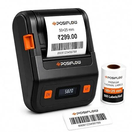 PSF20 2-Inch (58mm) Inkless Portable Bluetooth Thermal Label Printer at ₹1,899