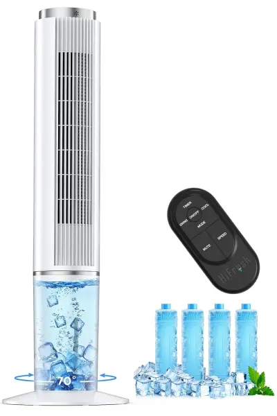 HIFRESH 107CM Tower Fan for Room W/cooling Function at ₹9,449
