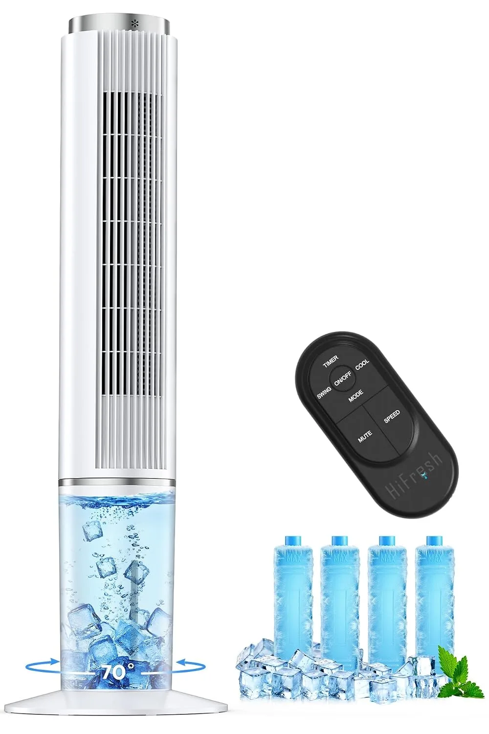 HIFRESH 107CM Tower Fan for Room W/cooling Function at ₹9,449