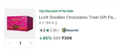 Luvit Chocolates Gift Pack at ₹306