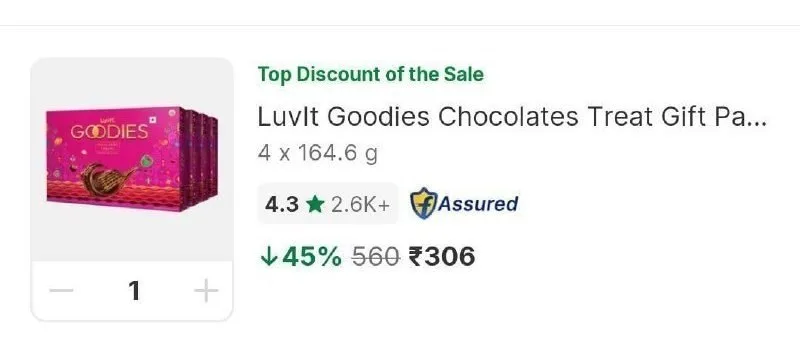 Luvit Chocolates Gift Pack at ₹306